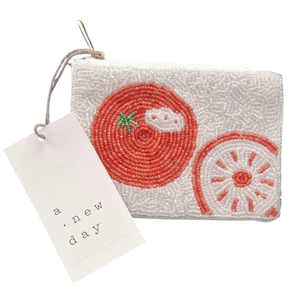 A New Day Cream Handcrafted Pouch with Gold Zipper
